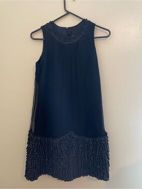 Y2K Betsey Johnson silk layer dress with ruffles